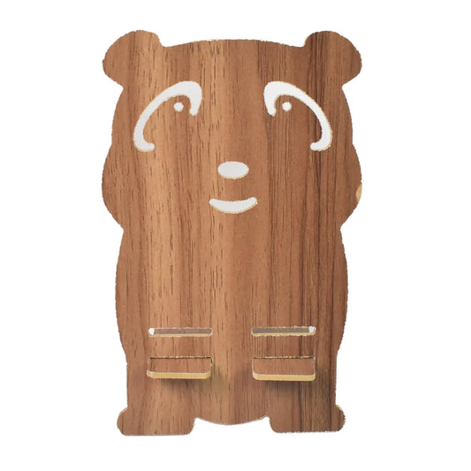 Wooden Cartoon Shape Mobile Stand – Fun & Functional Phone Holder for All Ages 🐻📱✨ - Chestore