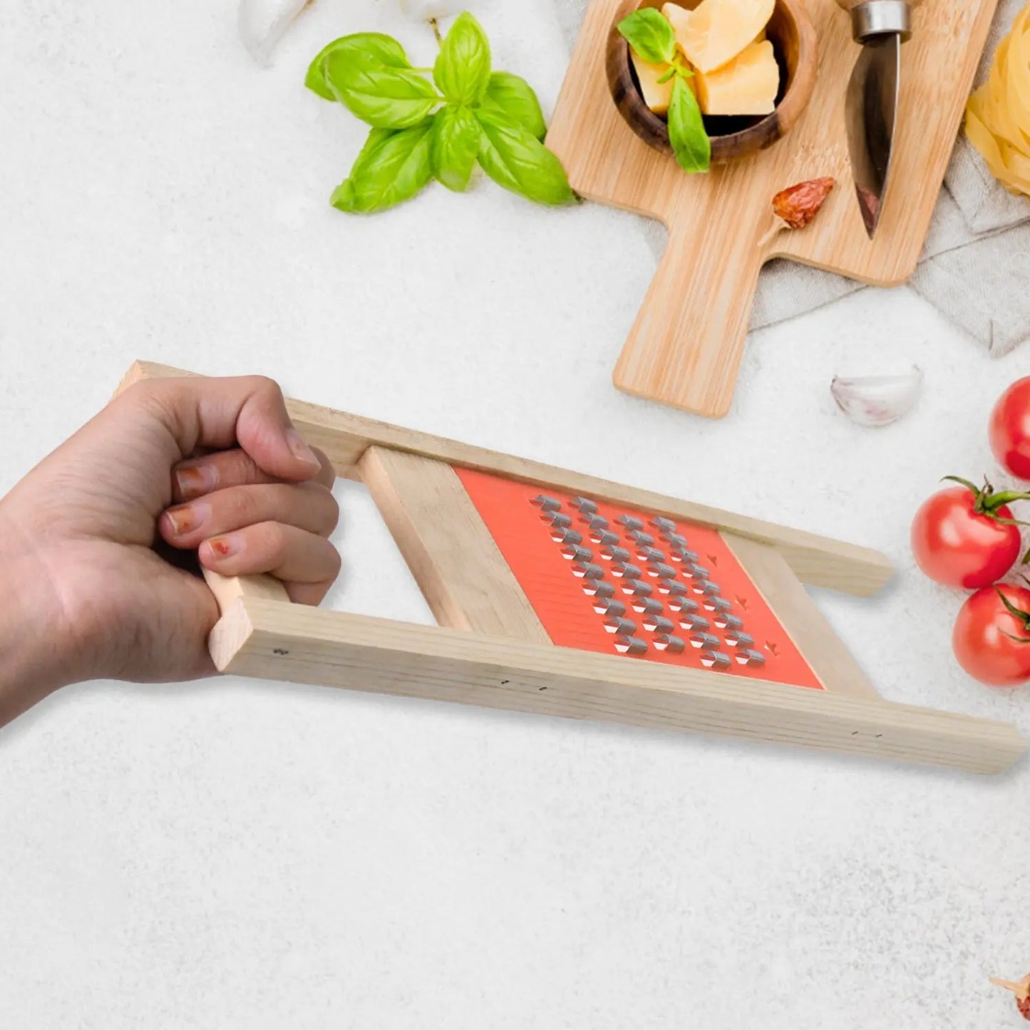 Wooden Cucumber & Vegetable Slicer – Handheld Shredder & Grater for Salads - Chestore